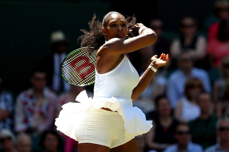 Serena Williams durante il  singolo contro la russa Vesnina (Getty Images)